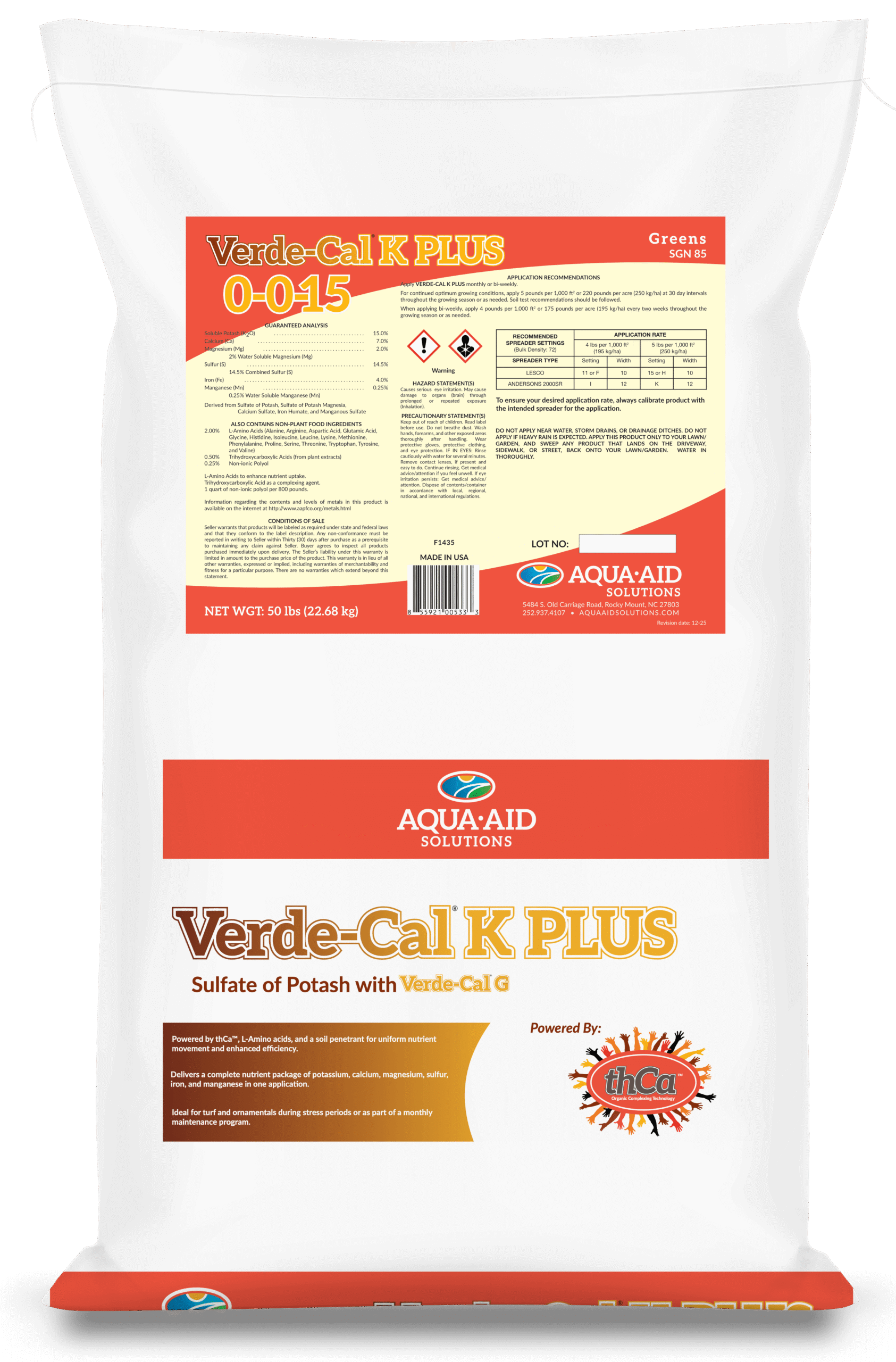 Verde-Cal K Plus sulfate of potash soil amendment